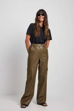 NA-KD Trend PU Cargo Pants