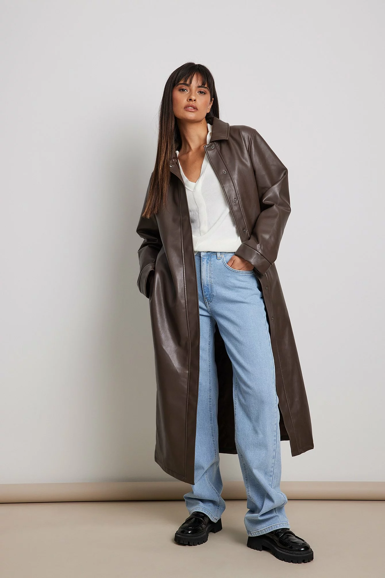 Mocean Sisters X NA-KD Pu Trench Coat