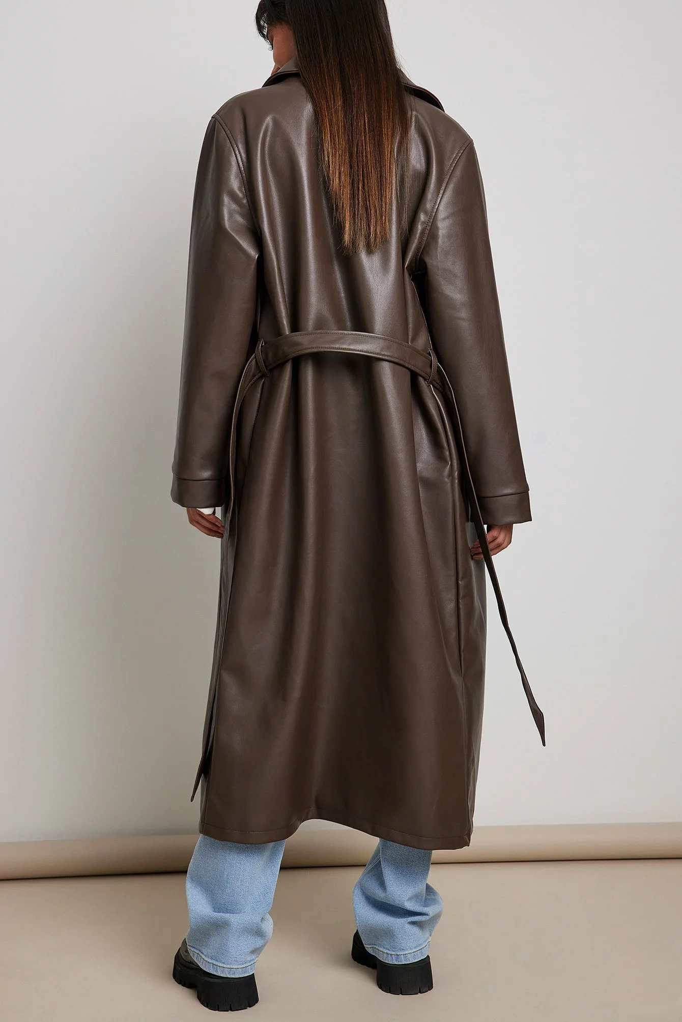 Mocean Sisters X NA-KD Pu Trench Coat - Image 2