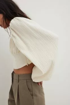 Sanna Jörnvik X NA-KD Puffy Sleeve Gathered Blouse