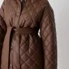 Josefine Simone X NA-KD Quilted Belted Short Coat
