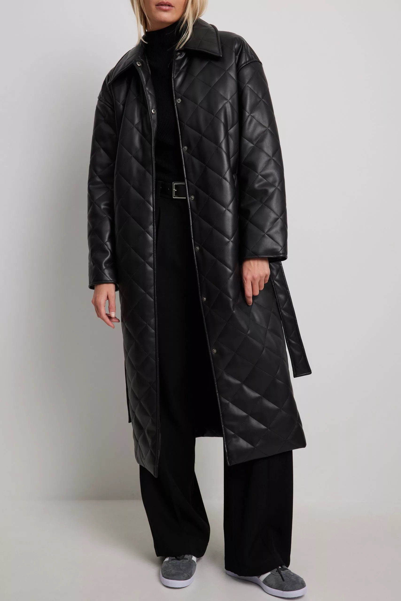 NA-KD Quilted Pu Coat - Image 2