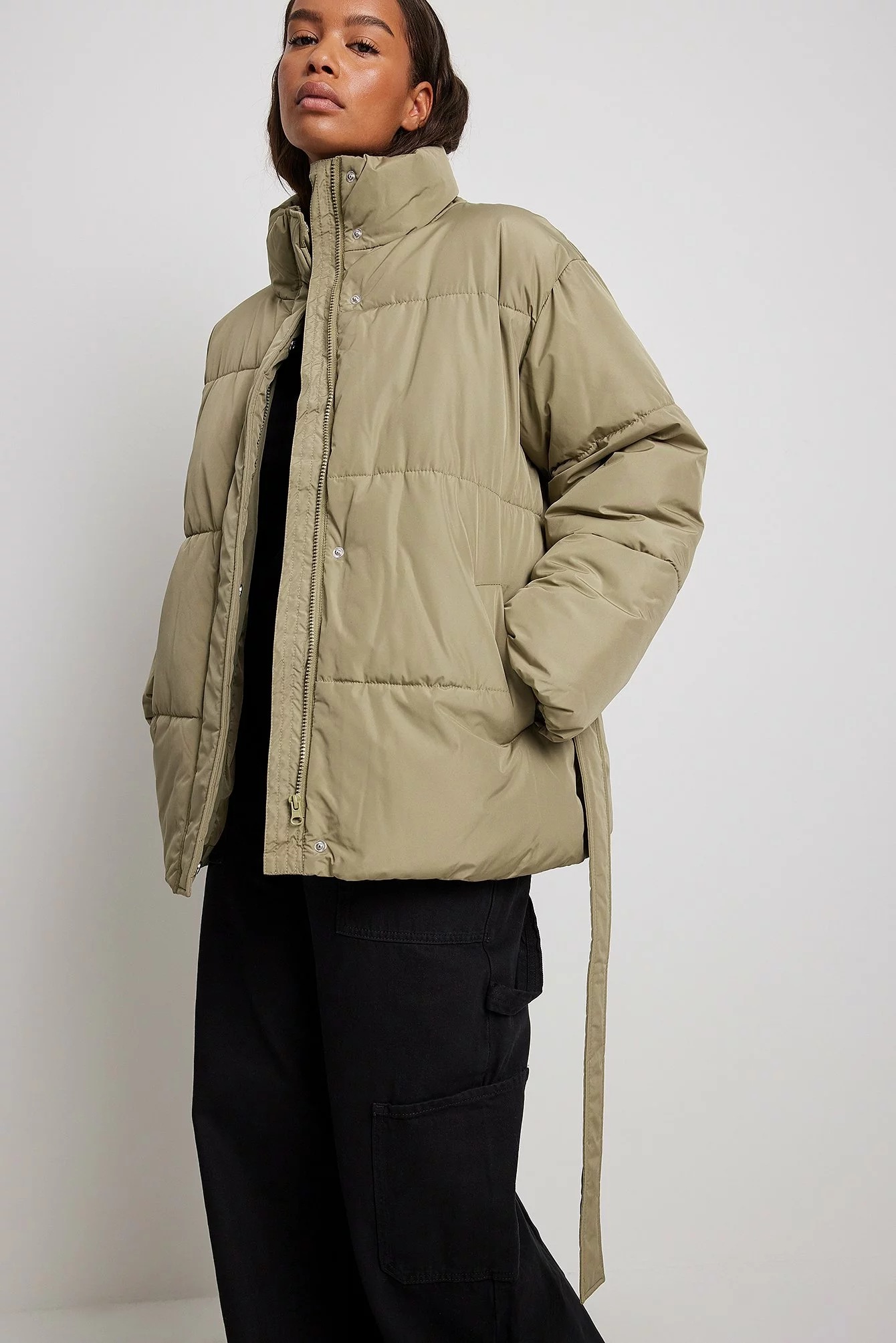 NA-KD Belted Short Padded Jacket - Image 6
