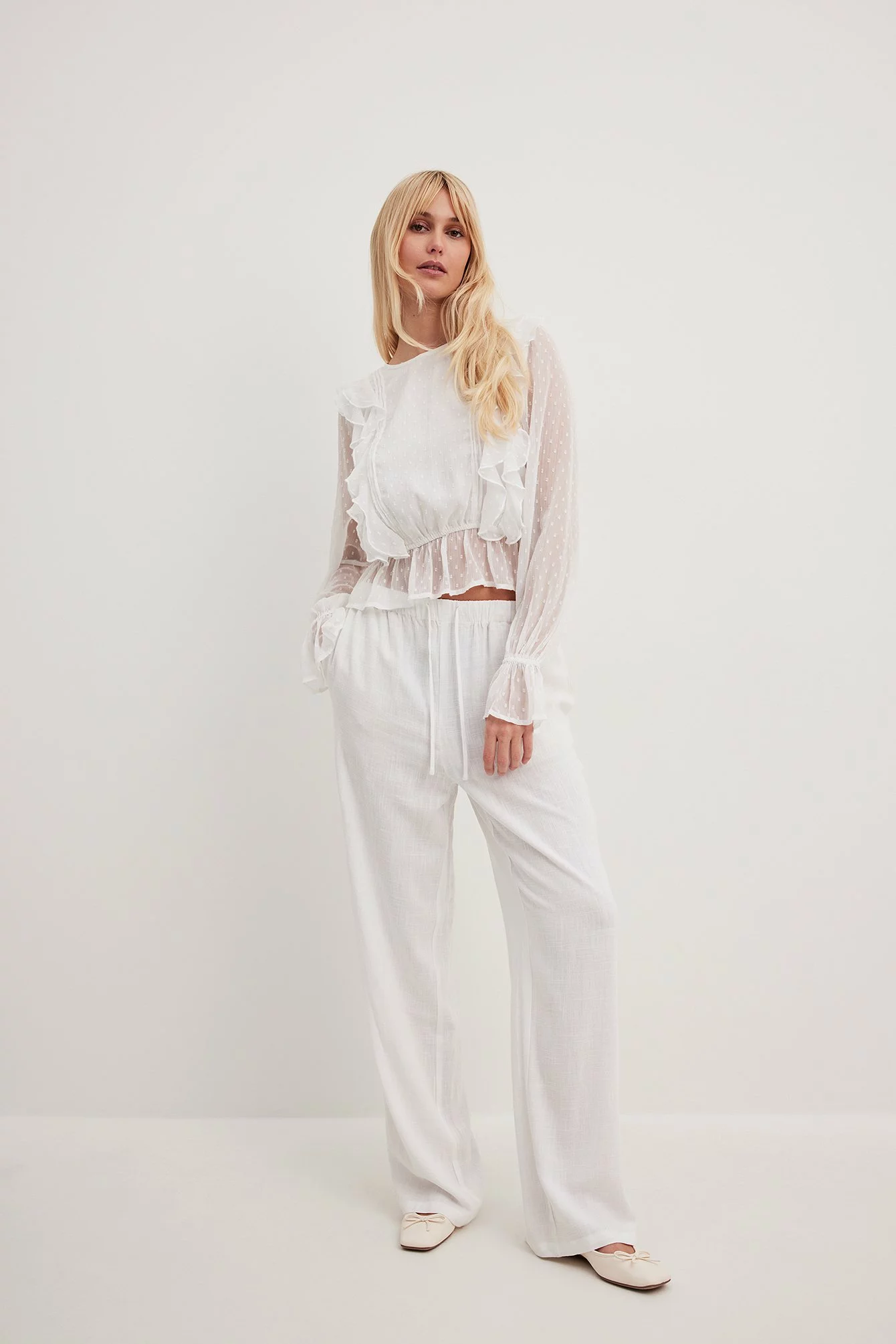 NA-KD Boho Dobby Multi Frill Blouse - Image 3