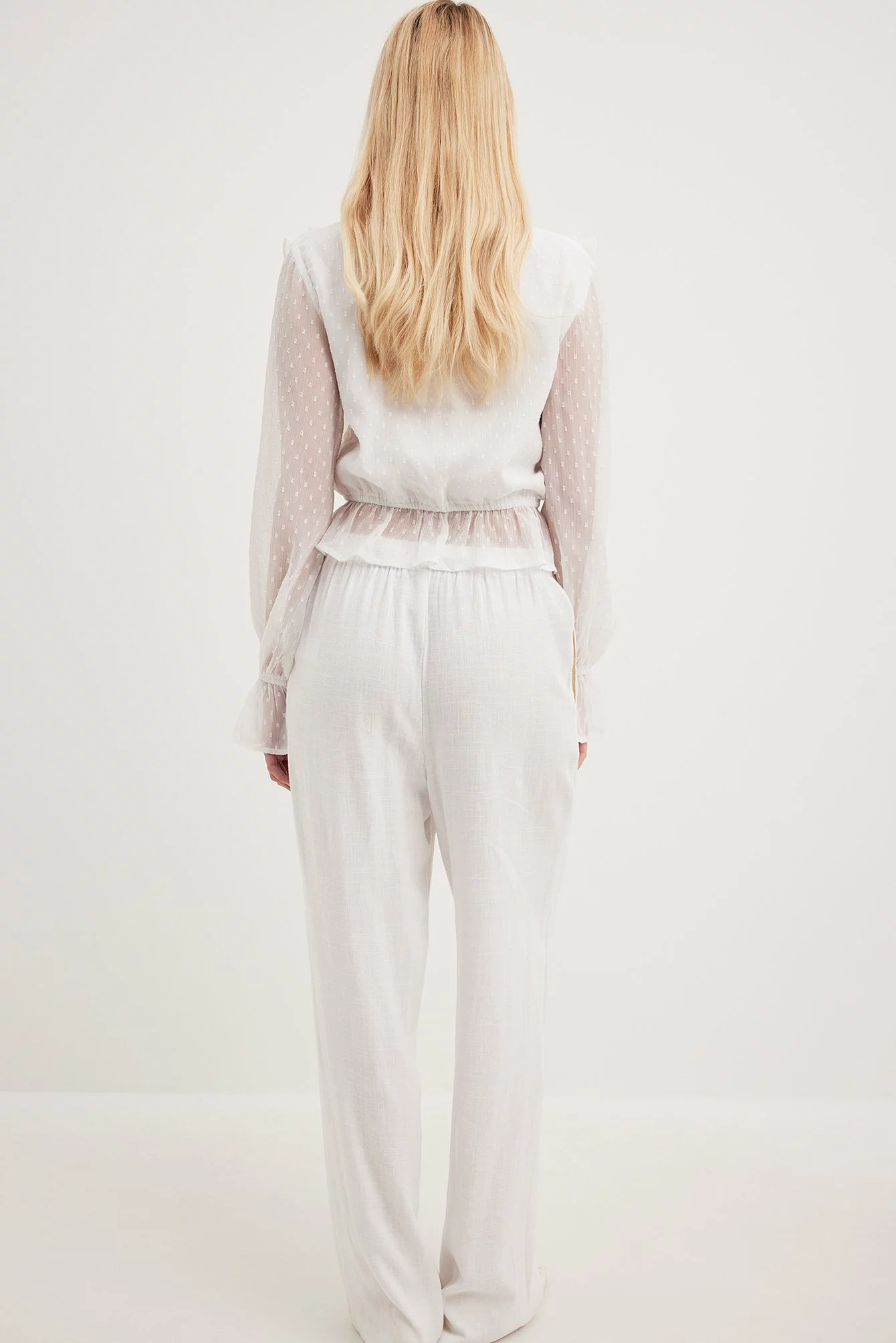 NA-KD Boho Dobby Multi Frill Blouse - Image 2