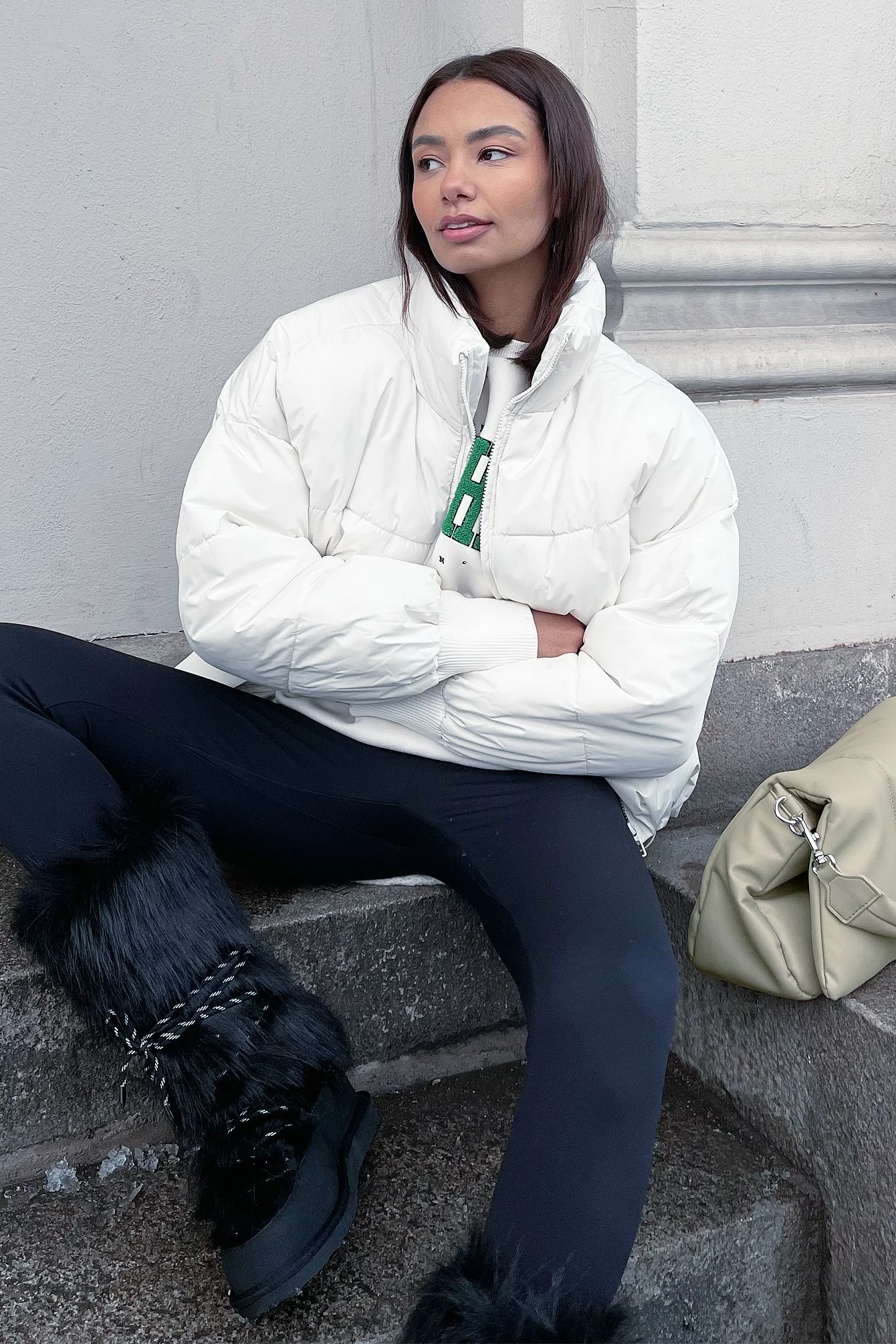 NA-KD Recycled Padded Drawstring Midi Jacket - Image 5