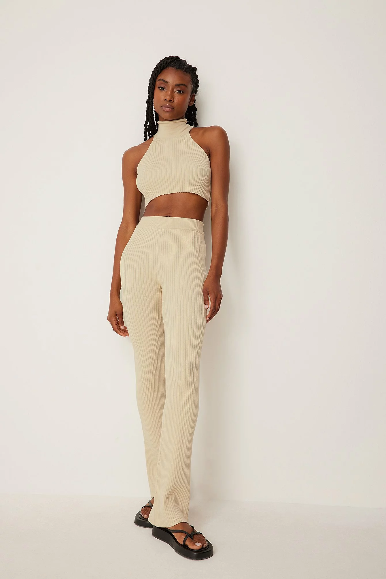 Handpicked X NA-KD Ribbed Pants