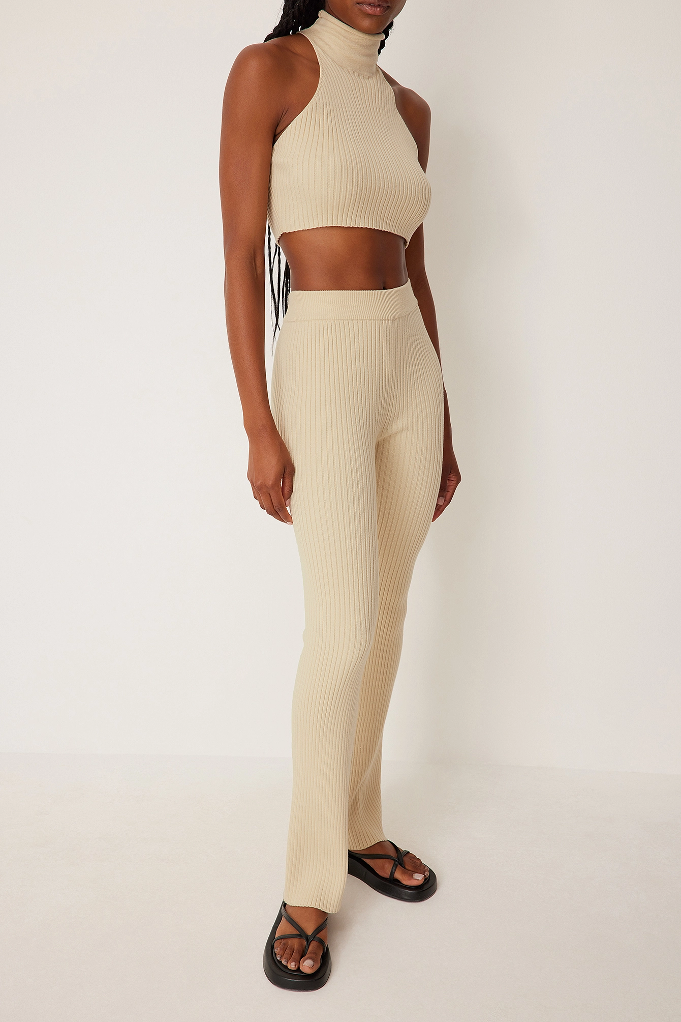 Handpicked X NA-KD Ribbed Pants - Image 4
