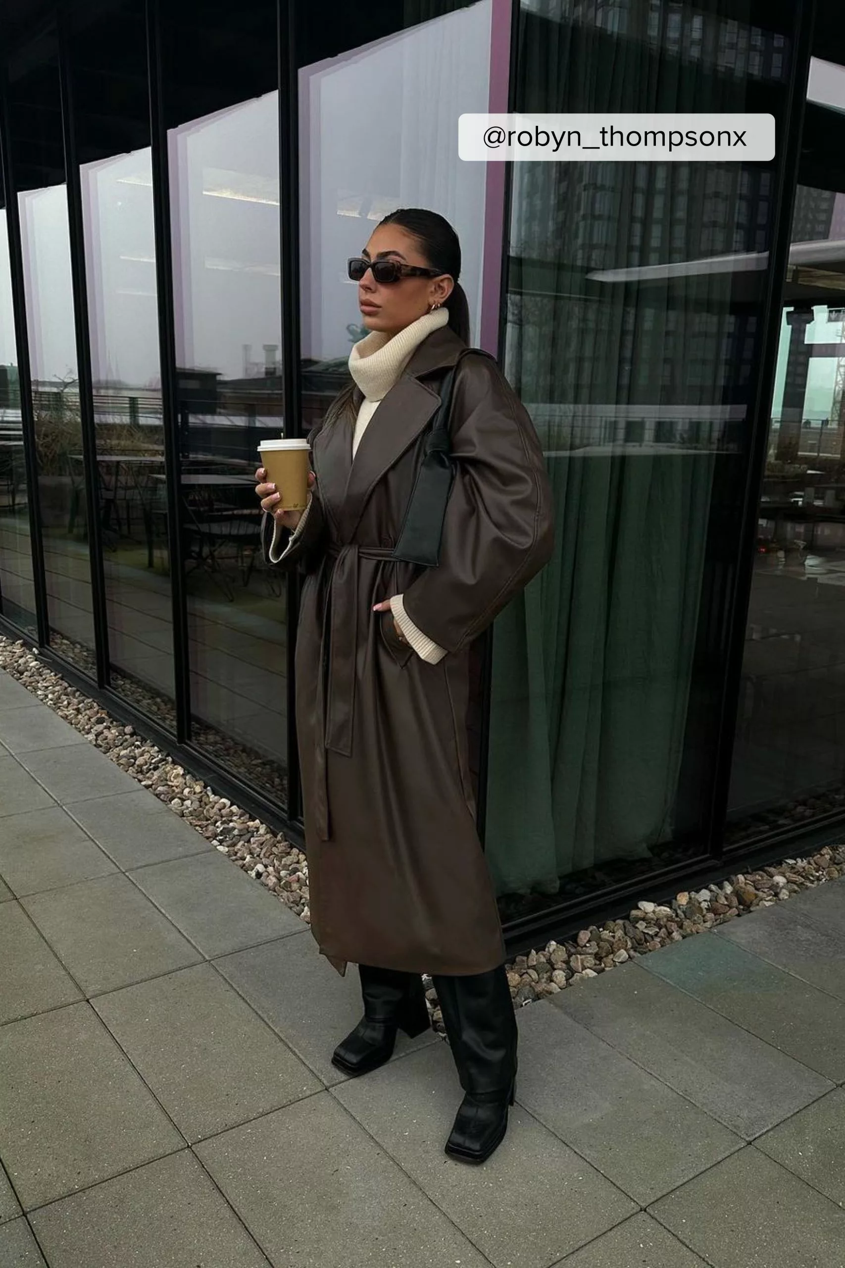 NA-KD Trend Oversized PU Trench Coat - Image 22