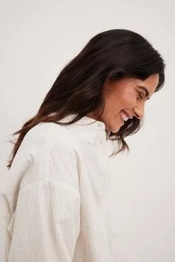 NA-KD Seersucker Long Sleeve Shirt