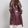 NA-KD Trend Shiny PU Belted Trench Coat