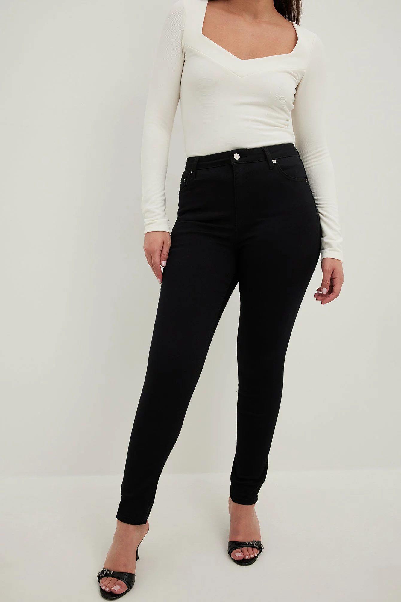 NA-KD Skinny High Waist Stretch Jeans