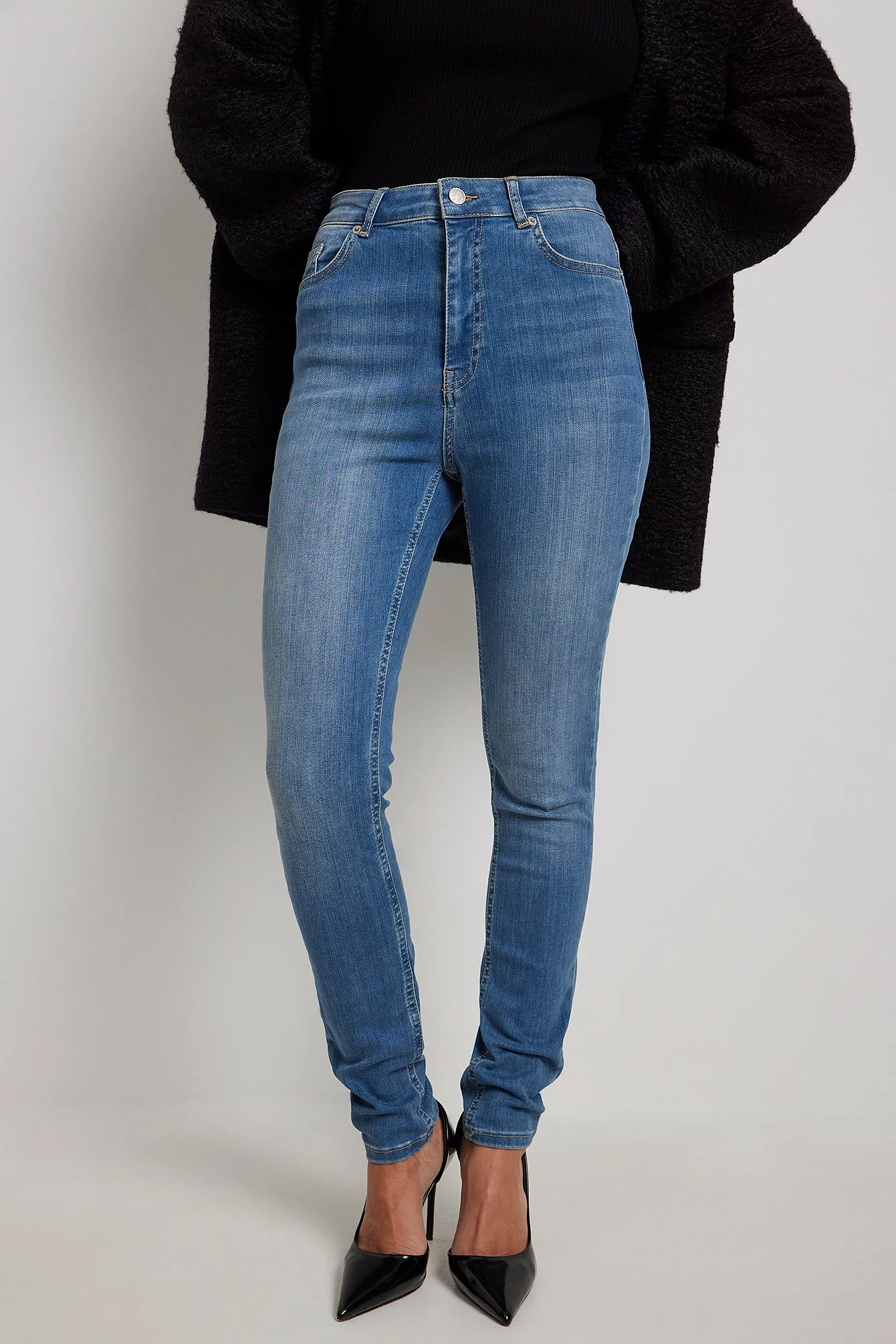 NA-KD Skinny High Waist Stretch Jeans - Image 9