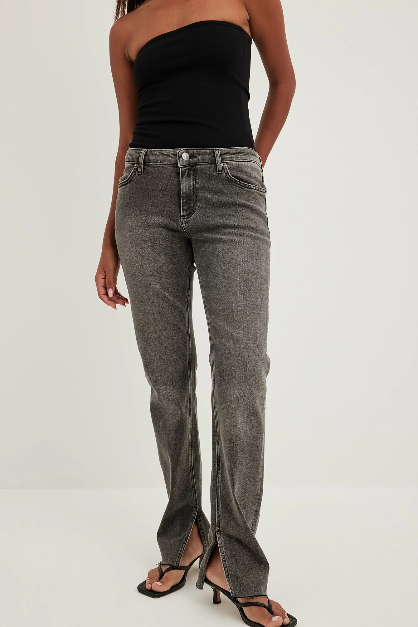 Moa Mattsson X NA-KD Slit Detail Denim - Image 3