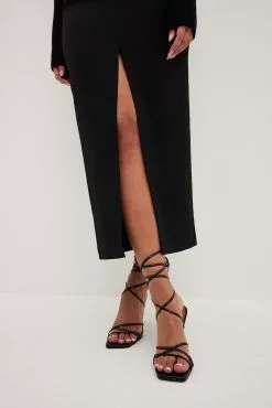 NA-KD Shoes Squared Toe Strappy Heels