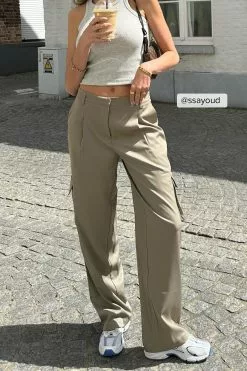 NA-KD Trend Pleat Detail Cargo Suit Pants