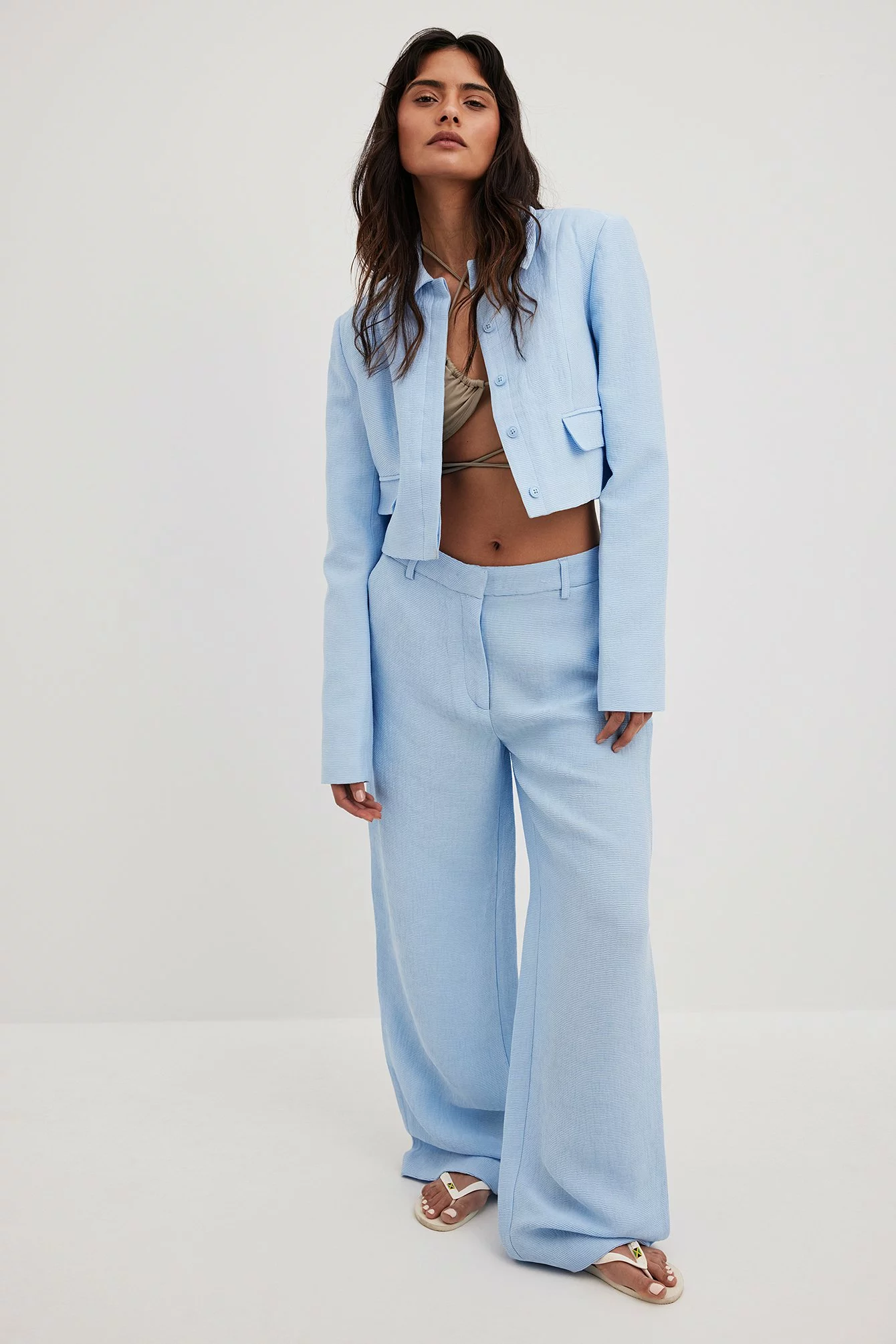 Josefine Hj X Na-Kd Straight Mid Waist Relaxed Trousers - Image 2