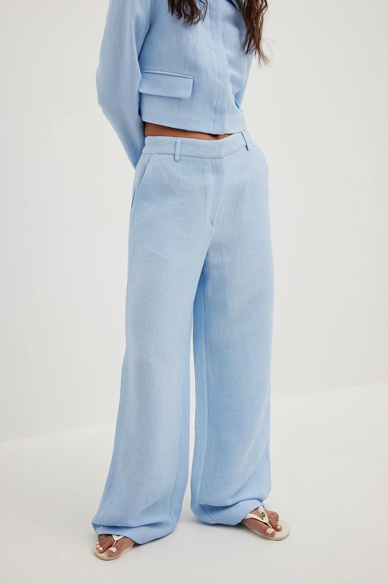 Josefine Hj X Na-Kd Straight Mid Waist Relaxed Trousers - Image 4