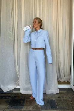 Josefine Hj X Na-Kd Straight Mid Waist Relaxed Trousers