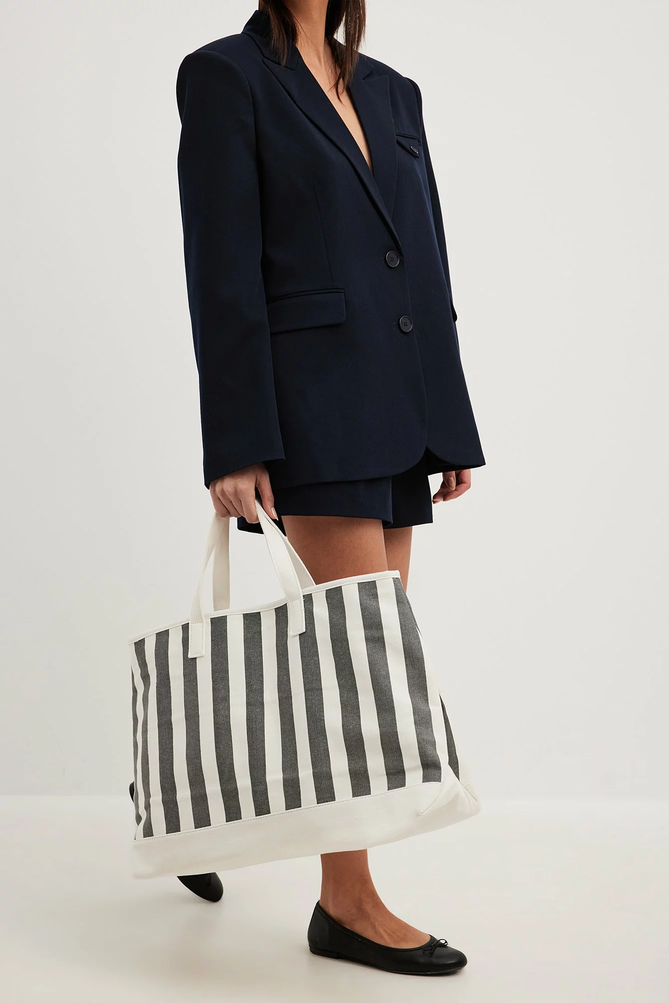 CLAIRE ROSE X Na-kd Striped Canvas Bag - Image 3