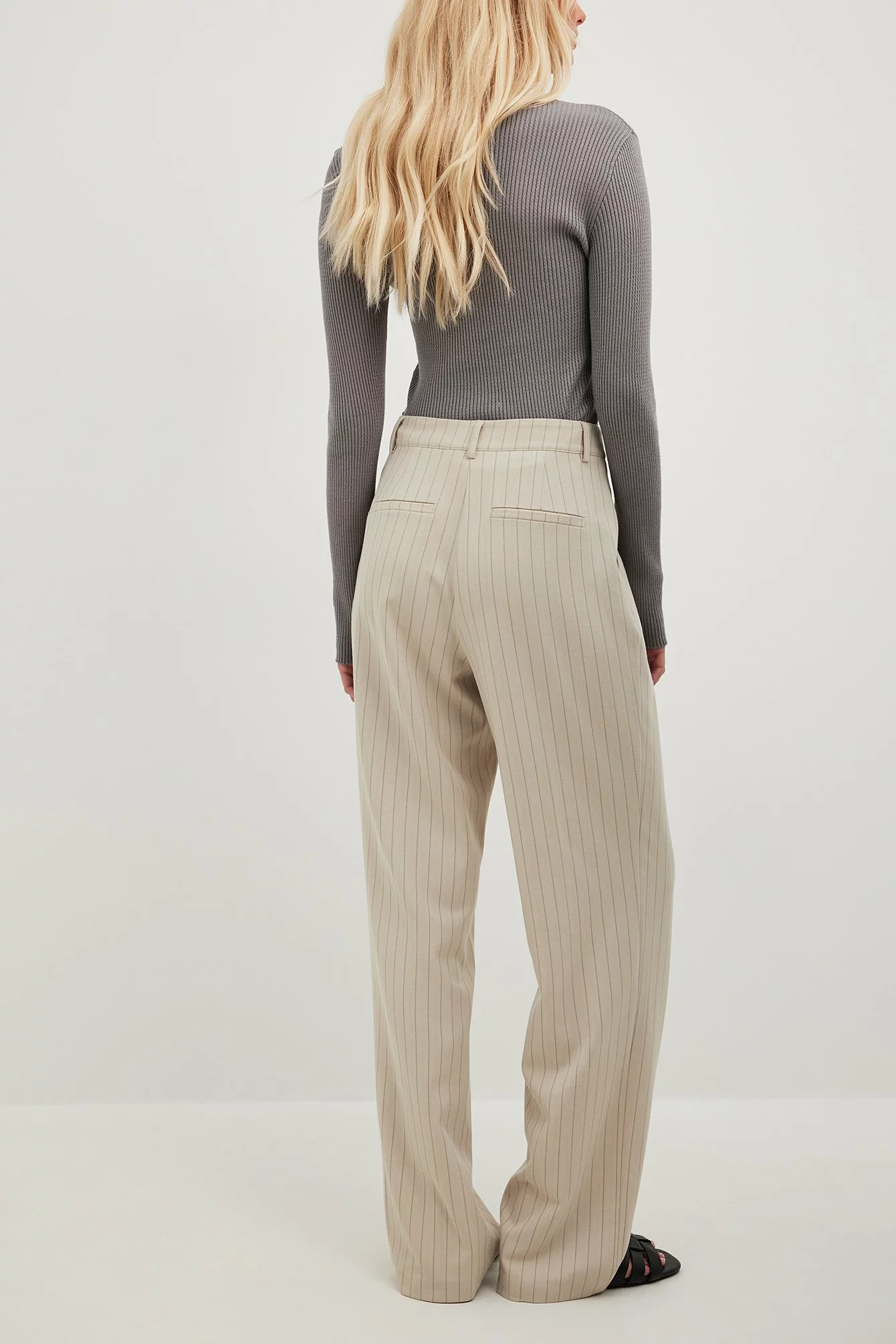 NA-KD Striped High Waist Trousers - Image 12