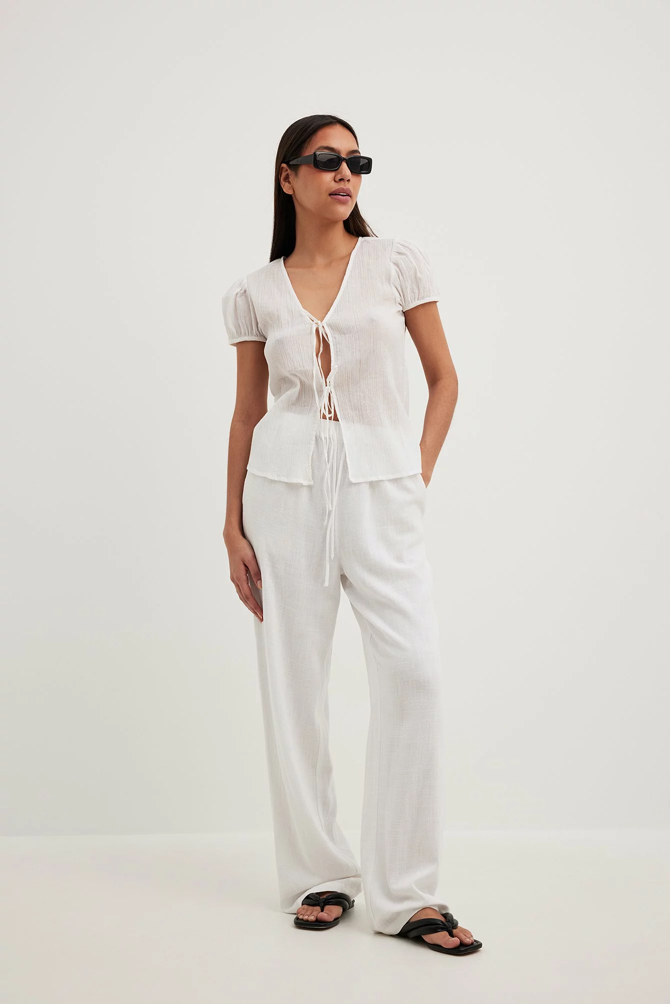 Susanna Wurz X NA-KD Structured Lace Detail Top - Image 4