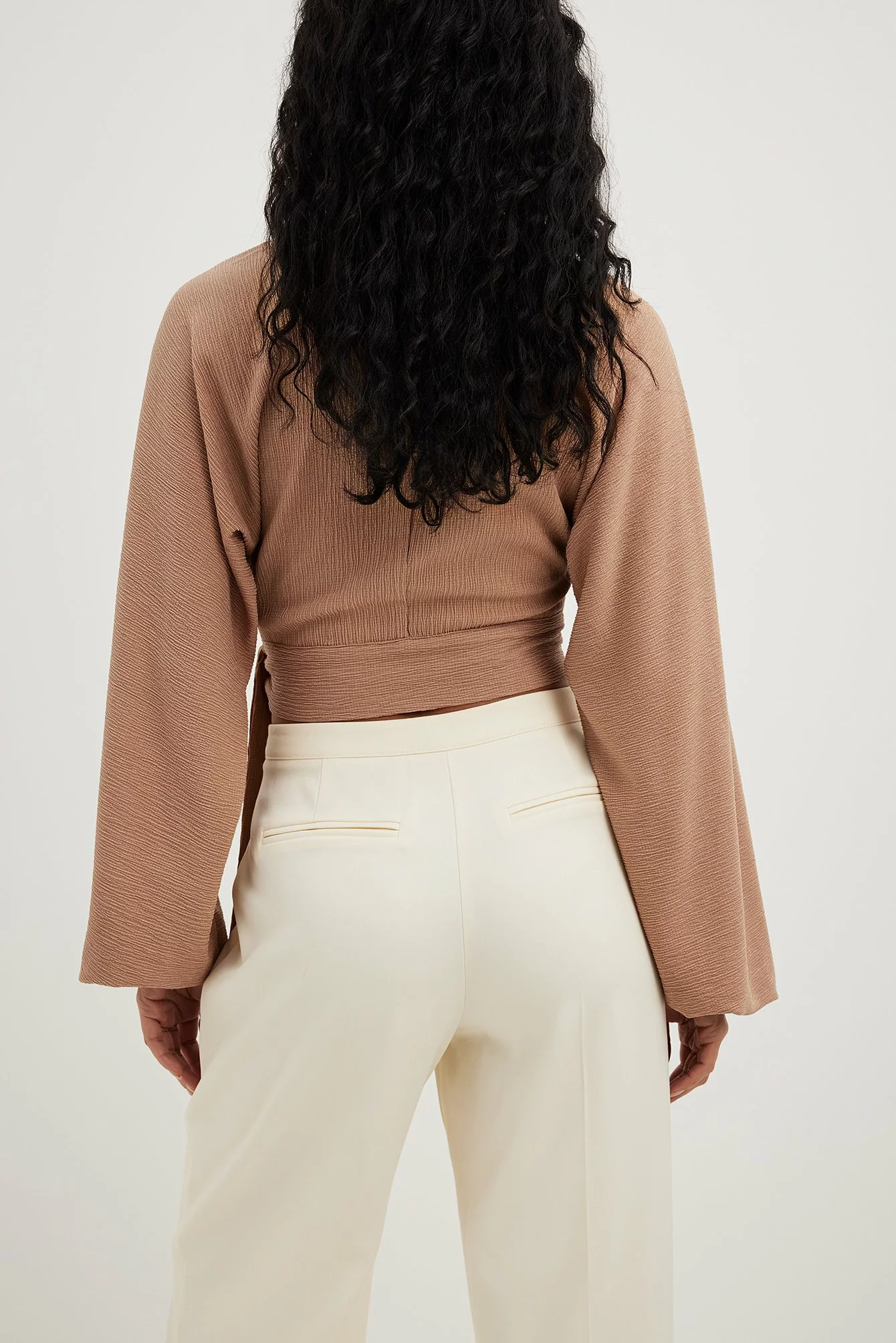 NA-KD Structured Wrap Front Blouse - Image 2