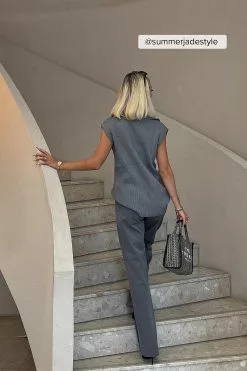 NA-KD Trend Heavy Low Waist Suit Pants