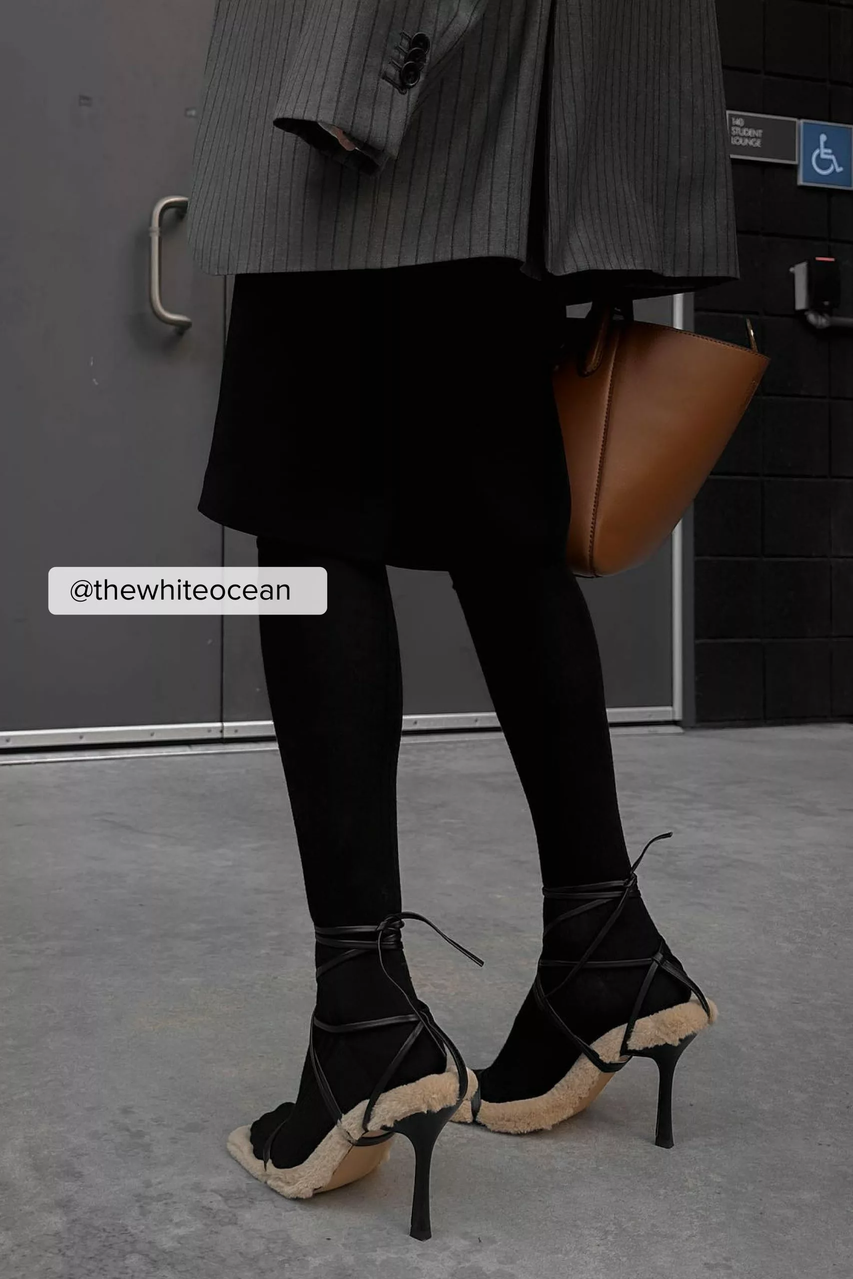 NA-KD Shoes Faux Fur Sole Strappy Heels - Image 5