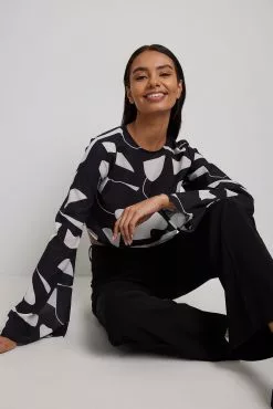 NA-KD Trumpet Sleeve Strap Detail Blouse