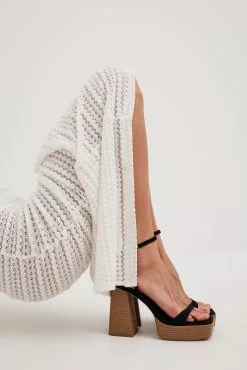 NA-KD Shoes Wooden Heel Platform Sandals