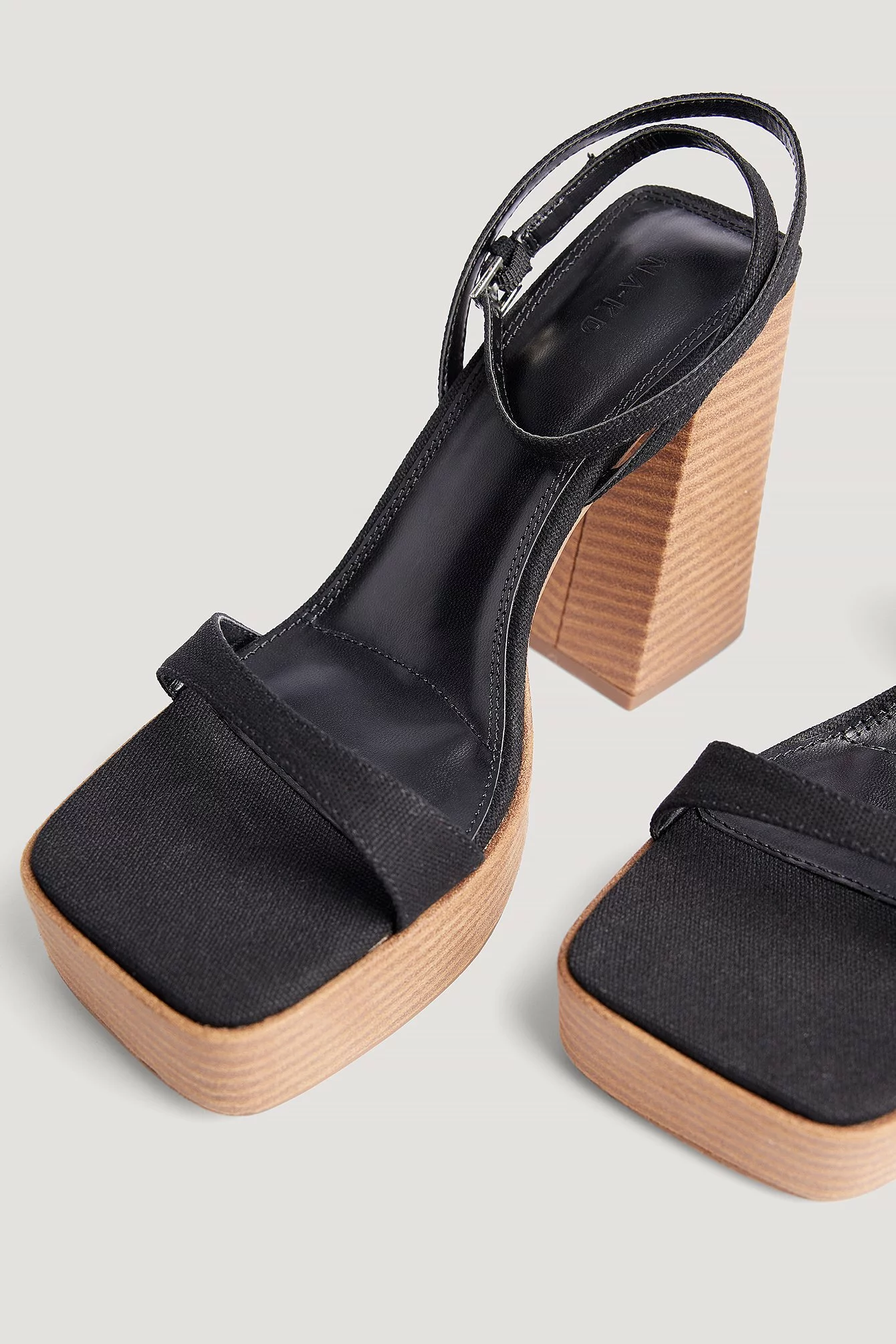 NA-KD Shoes Wooden Heel Platform Sandals - Image 5
