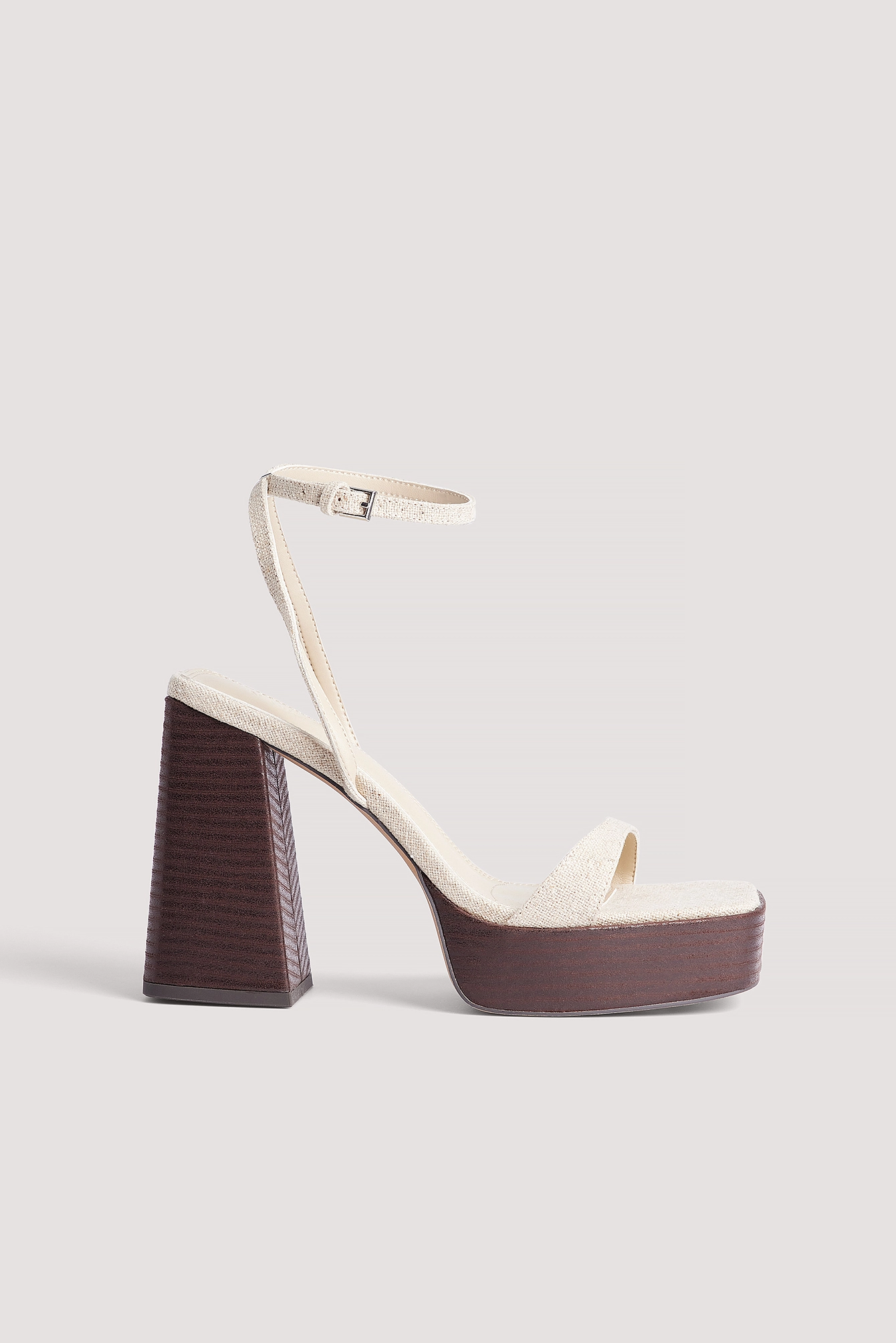 NA-KD Shoes Wooden Heel Platform Sandals - Image 8