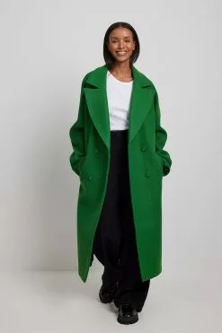 Klara Montes X NA-KD Wool Blend Midi Coat