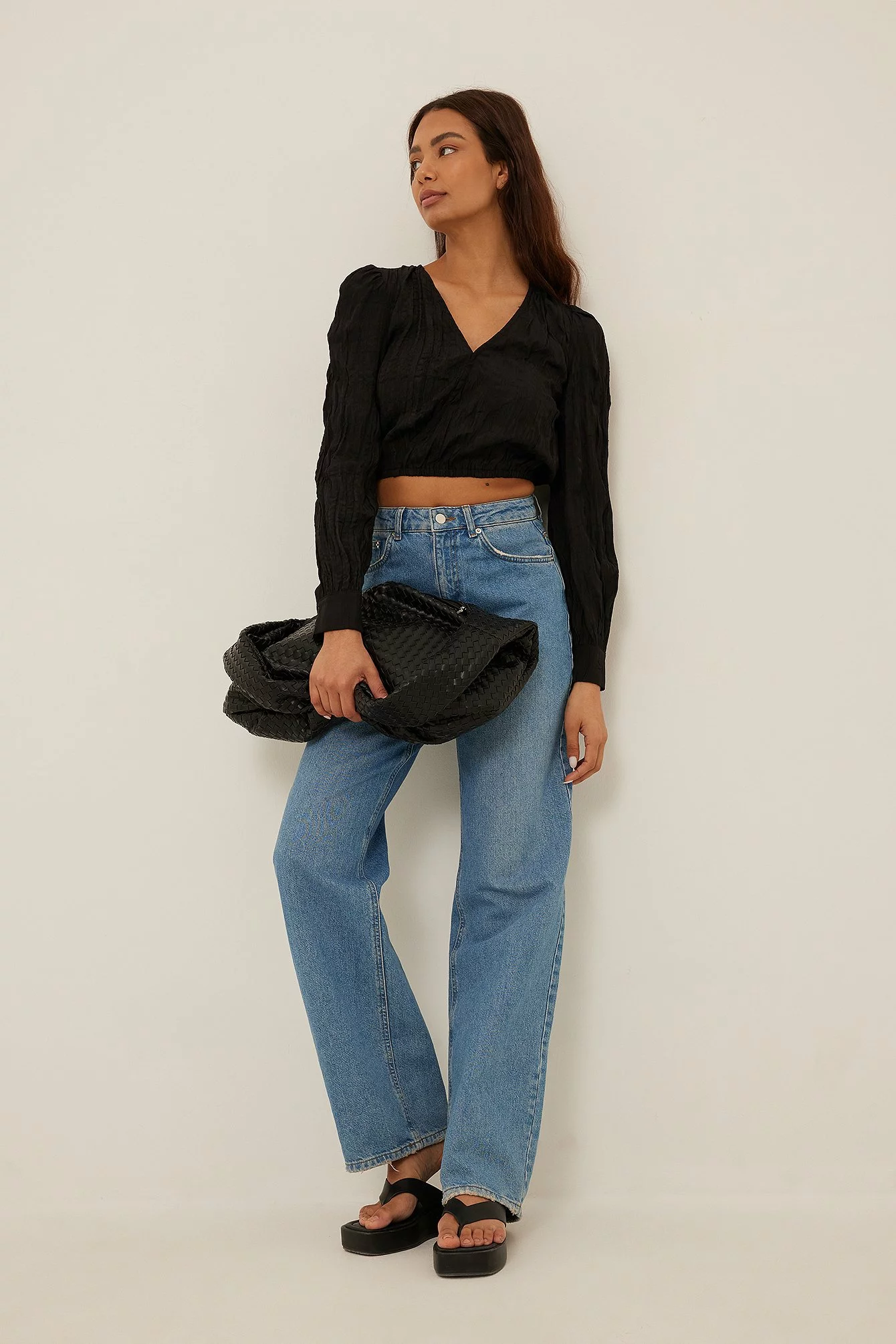 NA-KD Wrap Front Structured Blouse - Image 4