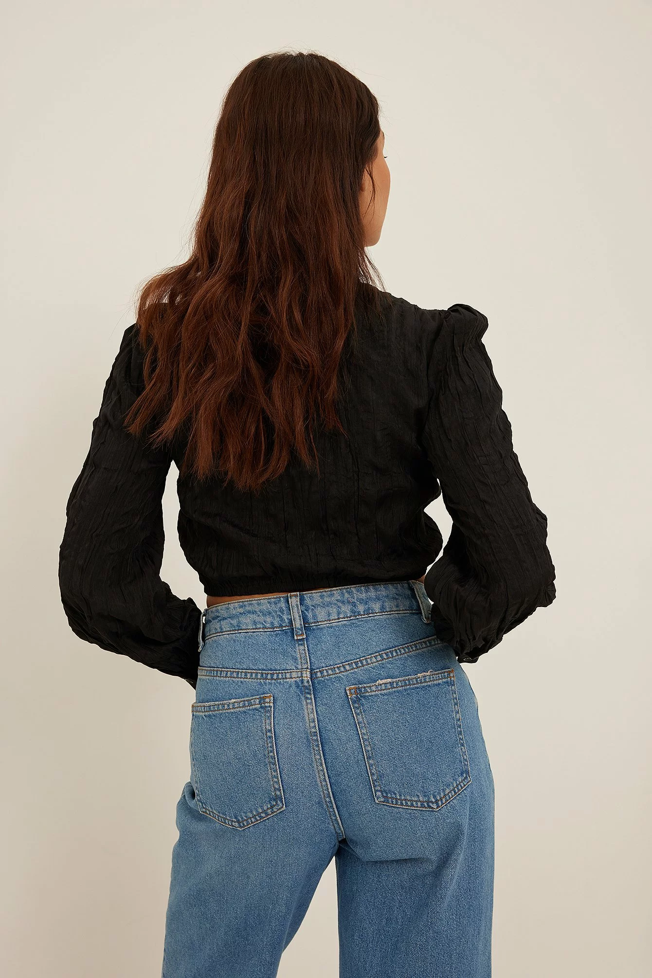 NA-KD Wrap Front Structured Blouse - Image 2